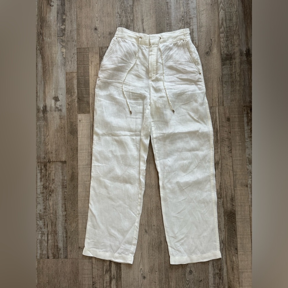 Massimo Dutti / linen white pants / size S / worn once